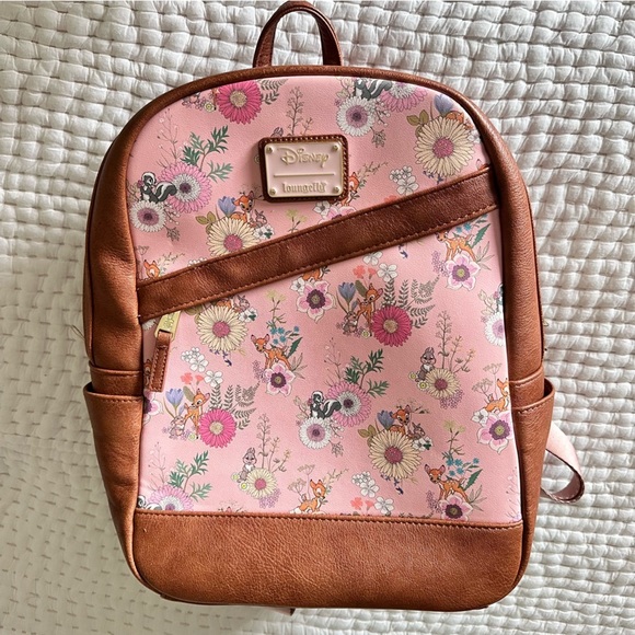 Loungefly Disney Bambi Pink Floral Backpack - Picture 2 of 15